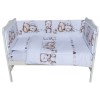 Set lenjerie bumbac 5 piese pentru saltea de 120 x 60 cm ambalata intr-o gentuta de transport