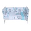 Set lenjerie bumbac 5 piese pentru saltea de 120 x 60 cm ambalata intr-o gentuta de transport