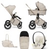 Carucior copii 3 in 1 Muuvo Quick Boho Beige cu Cybex Cloud G Plus i-size recline testata ADAC