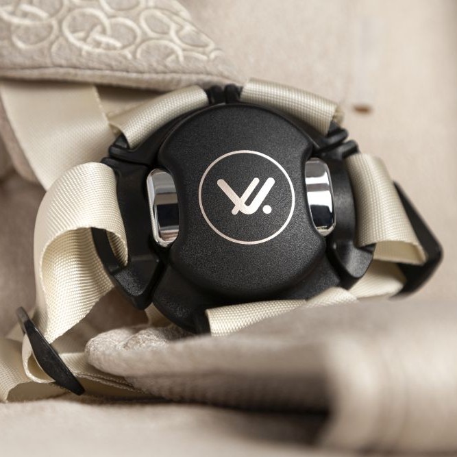 Carucior copii 4 in 1 Muuvo Quick Boho Beige cu Cybex Cloud G Plus i-size recline testata ADAC si baza isofix rotativa