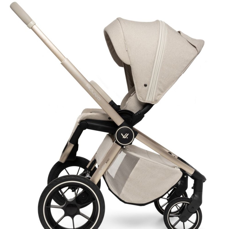 Carucior copii 4 in 1 Muuvo Quick Boho Beige cu Cybex Cloud G Plus i-size recline testata ADAC si baza isofix rotativa