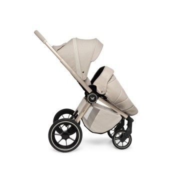 Carucior copii 4 in 1 Muuvo Quick Boho Beige cu Cybex Cloud G Plus i-size recline testata ADAC si baza isofix rotativa