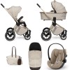 Carucior copii 3 in 1 Muuvo Quick Boho Brown cu Cybex Cloud G Plus i-size recline testata ADAC
