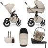 Carucior copii 4 in 1 Muuvo Quick Boho Brown cu Cybex Cloud G Plus i-size recline testata ADAC si baza isofix rotativa