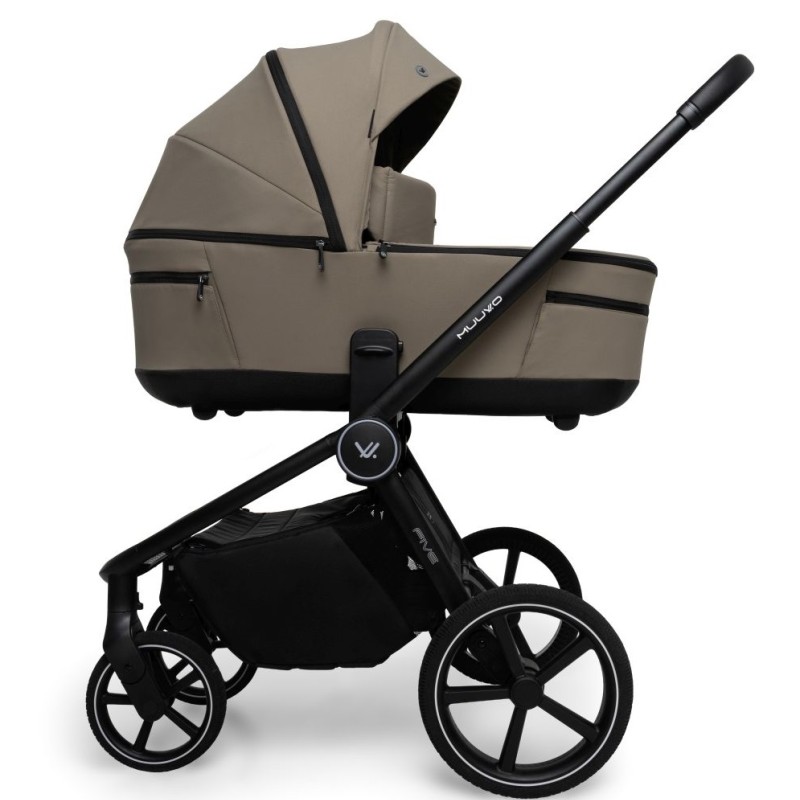 Carucior copii cu landou pliabil Muuvo Fold Mokka 4in1 cu Cybex Cloud G Plus ADAC si isofix