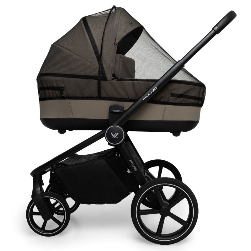 Carucior copii cu landou pliabil Muuvo Fold Mokka 4in1 cu Cybex Cloud G Plus ADAC si isofix