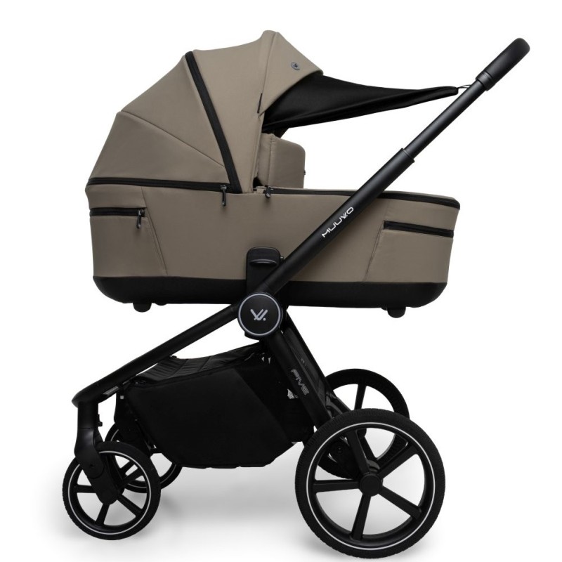 Carucior copii cu landou pliabil Muuvo Fold Mokka 4in1 cu Cybex Cloud G Plus ADAC si isofix