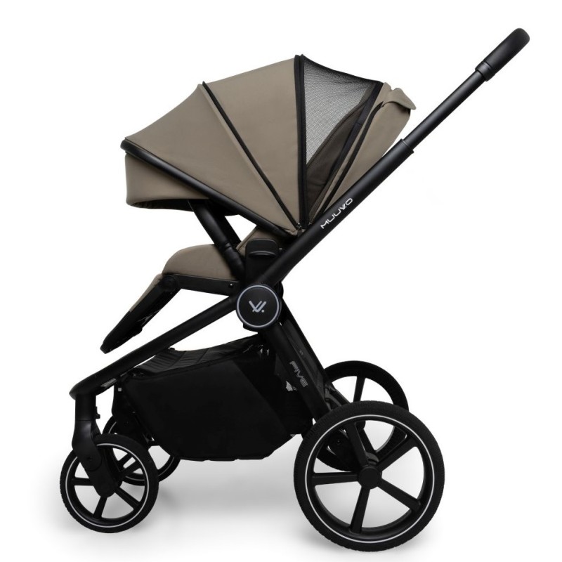 Carucior copii cu landou pliabil Muuvo Fold Mokka 4in1 cu Cybex Cloud G Plus ADAC si isofix