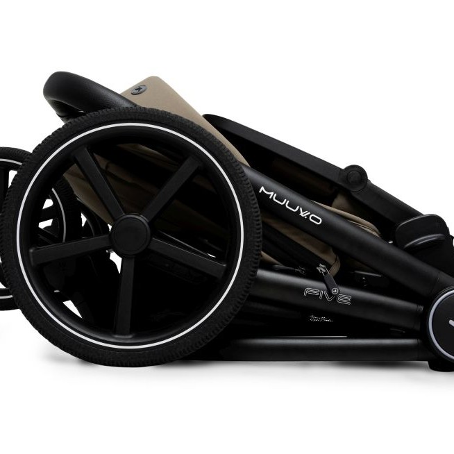 Carucior copii cu landou pliabil Muuvo Fold Mokka 4in1 cu Cybex Cloud G Plus ADAC si isofix