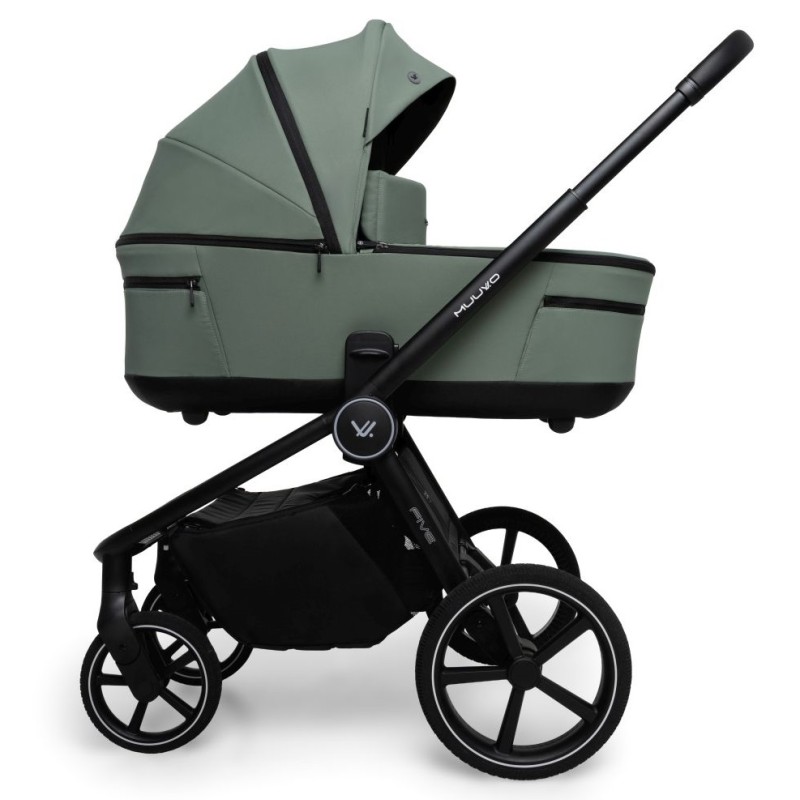 Carucior copii cu landou pliabil Muuvo Fold Pine Green 4in1 cu Cybex Cloud G Plus ADAC si isofix