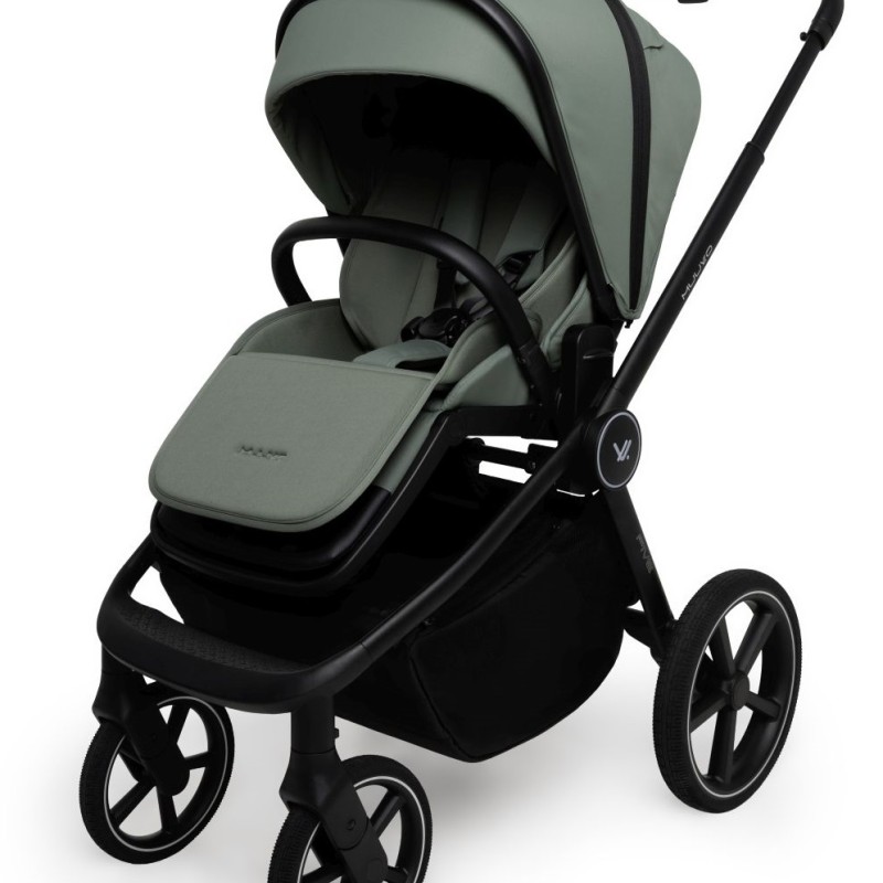 Carucior copii cu landou pliabil Muuvo Fold Pine Green 4in1 cu Cybex Cloud G Plus ADAC si isofix
