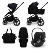 Carucior copii Muuvo Five Black 3in1 cu Cybex Cloud G Plus ADAC