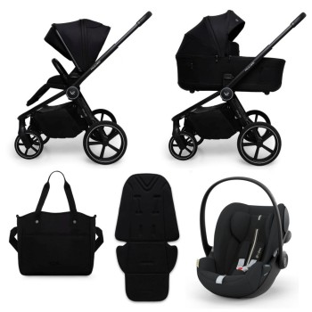 Carucior copii Muuvo Five Black 3in1 cu Cybex Cloud G Plus ADAC