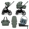 Carucior copii cu landou pliabil Muuvo Fold Pine Green 4in1 cu Cybex Cloud G Plus ADAC si isofix