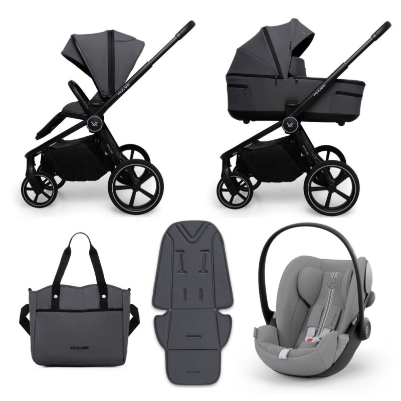  Carucior copii Muuvo Five Graphite 3in1 cu Cybex Cloud G Plus ADAC