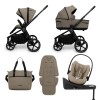 Carucior copii cu landou pliabil Muuvo Fold Mokka 4in1 cu Cybex Cloud G Plus ADAC si isofix