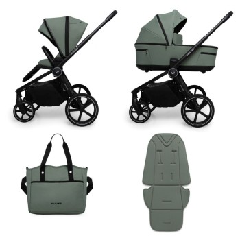 Carucior copii cu landou pliabil Muuvo Fold Pine Green 2 in 1