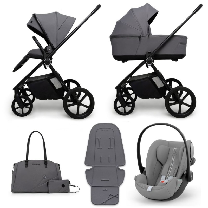 Carucior copii Muuvo One Gris 3in1 cu Cybex Cloud G Plus ADAC