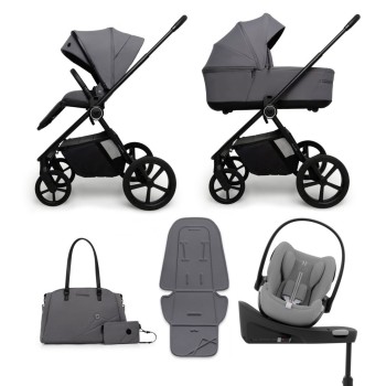 Carucior copii Muuvo One Gris 4in1 cu Cybex Cloud G Plus ADAC si isofix
