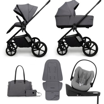 Carucior copii Muuvo One Gris 4in1 cu Cybex Cloud G Plus ADAC si isofix