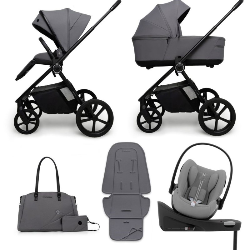 Carucior copii Muuvo One Gris 4in1 cu Cybex Cloud G Plus ADAC si isofix