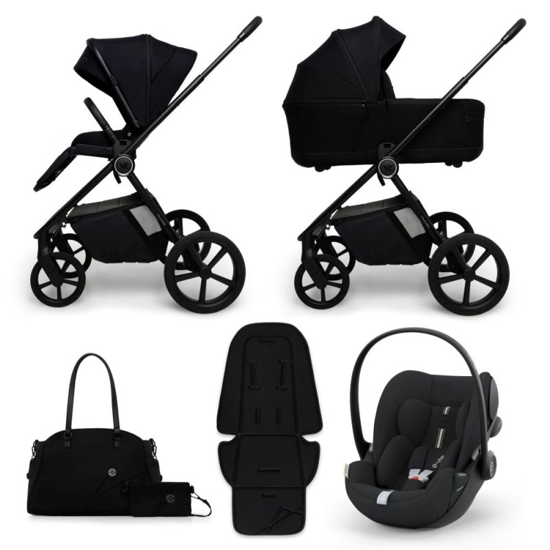  Carucior copii Muuvo One Negro 3in1 cu Cybex Cloud G Plus ADAC