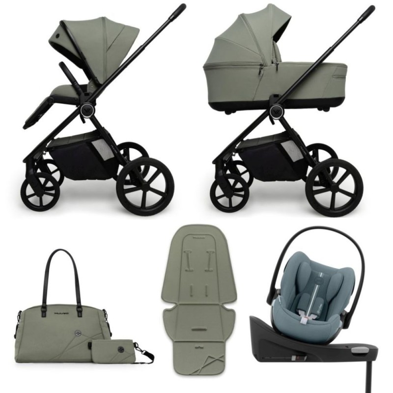 Carucior copii Muuvo One Olive 4in1 cu Cybex Cloud G Plus ADAC si isofix