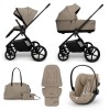 Carucior copii Muuvo One Praline 3in1 cu Cybex Cloud G Plus ADAC