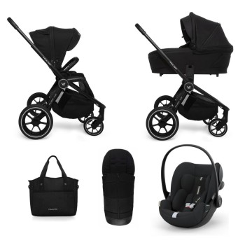Carucior copii 3 in 1 Muuvo Quick 4.0 Classic Black cu Cybex Cloud G Plus i-size recline testata ADAC