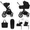 Carucior copii 4 in 1 Muuvo Quick 4.0 Classic Black cu Cybex Cloud G Plus i-size recline testata ADAC si baza isofix rotativa