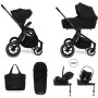 Carucior copii 4 in 1 Muuvo Quick 4.0 Classic Black cu Cybex Cloud G Plus i-size recline testata ADAC si baza isofix rotativa