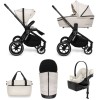 Carucior copii 4 in 1 Muuvo Quick 4.0 Desert Sand cu Cybex Cloud G Plus i-size recline ADAC si baza isofix rotativa