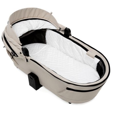 Carucior copii 4 in 1 Muuvo Quick 4.0 Desert Sand cu Cybex Cloud G Plus i-size recline ADAC si baza isofix rotativa