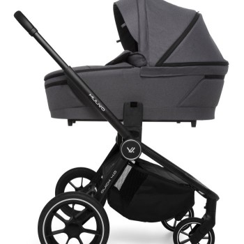Carucior copii 4 in 1 Muuvo Quick 4.0 Iron Graphite cu Cybex Cloud G Plus i-size recline ADAC si baza isofix rotativa