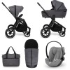 Carucior copii 3 in 1 Muuvo Quick 4.0 Iron Graphite cu Cybex Cloud G Plus i-size recline testata ADAC