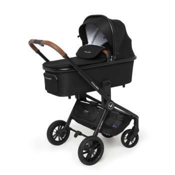 Carucior copii 3 in 1 Muuvo Quick Onix Black cu Cybex Cloud G i-size Plus recline testata ADAC
