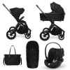 Carucior copii 3 in 1 Muuvo Quick SE2 Sunset Black cu Cybex Cloud G i-size Plus recline testata ADAC