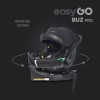 Carucior copii 4 in 1 Muuvo Quick Raven Black cu scoica EasyGo Buz Pro si baza isofix rotativa
