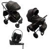 Carucior copii 4 in 1 Muuvo Quick Trendy Raven Black cu Cybex Cloud G Plus recline testata ADAC si baza isofix rotativa