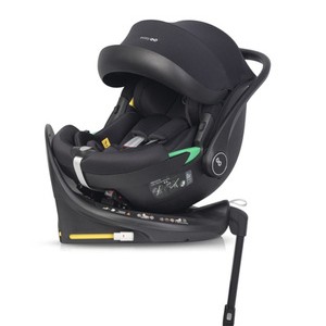 Carucior copii 4 in 1 Muuvo Quick Raven Black cu scoica EasyGo Buz Pro si baza isofix rotativa