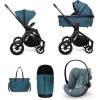 Carucior copii 3 in 1 Muuvo Quick SE2 Paradise Gold cu Cybex Cloud G Plus i-size recline testata ADAC