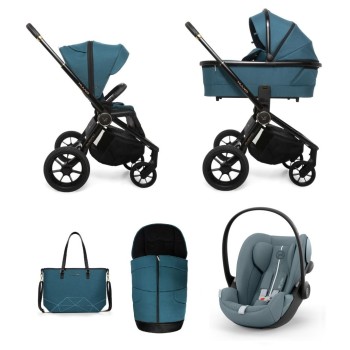 Carucior copii 3 in 1 Muuvo Quick SE2 Paradise Gold cu Cybex Cloud G Plus i-size recline testata ADAC