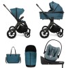 Carucior copii 4 in 1 Quick SE2 Paradise Gold cu Cybex Cloud G Plus i-size recline testata ADAC si baza isofix rotativa