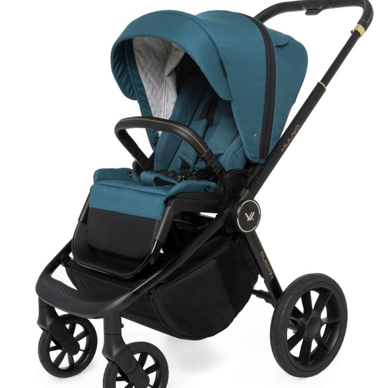 Carucior copii 3 in 1 Muuvo Quick SE2 Paradise Gold cu Cybex Cloud G Plus i-size recline testata ADAC