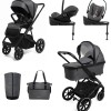 Carucior copii 4 in 1 Muuvo Slick 2.0 Iron Graphite cu Cybex Cloud G Plus i-size recline testata ADAC si baza isofix rotativa