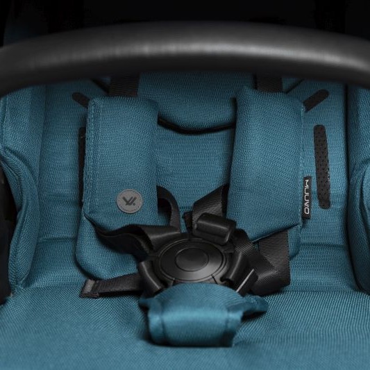 Carucior copii 3 in 1 Muuvo Slick 2.0 Tropical Green cu Cybex Cloud G Plus i-size recline testata ADAC