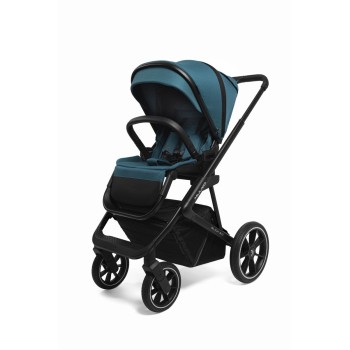 Carucior copii 3 in 1 Muuvo Slick 2.0 Tropical Green cu Cybex Cloud G Plus i-size recline testata ADAC