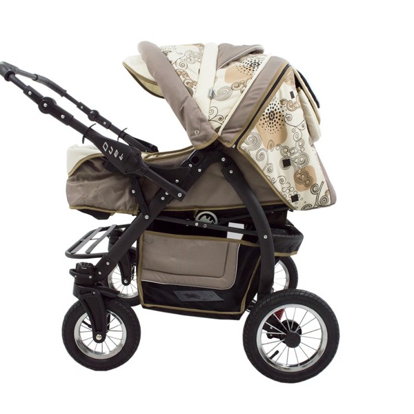 Carucior Pentru Gemeni MyKids Duet Beige