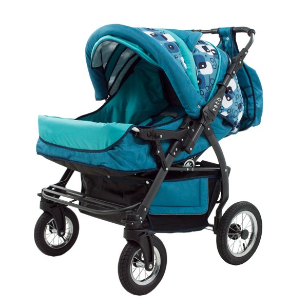Carucior Pentru Gemeni MyKids Duet Turquoise