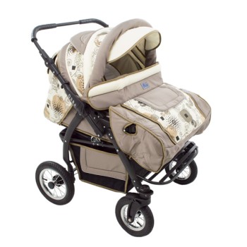 Carucior Pentru Gemeni MyKids Duet Beige